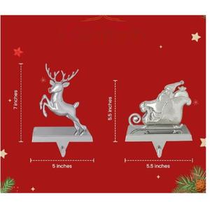 Advantageous Design Metal Silverware Reindeer <b>Stocking</b> Holder Hanger <b>Christmas</b> Decorative <b>Stocking</b> Holder for Mantle - Product Image 3