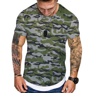 High Quality camouflage 100% cotton summer custom logo Print T-shirt men's premium cotton unisex <b>tshirt</b> - Product Image 4
