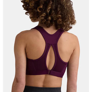 Sujetadores deportivos de entrenamiento para mujer, cuello redondo atlético, acolchado extraíble, Fitness, gimnasio, Yoga, Top corto de soporte medio sin costuras - Product Image 5