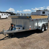 Remorques à benne basculante en aluminium haute capacité 6x12 5 TONNES GALVANISÉES, essieux tandem robustes 5 200 lb, en promotion