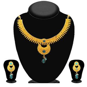Soha Fashion Blue Kundan <b>Fine</b> <b>Jewelry</b> <b>Set</b> Elegant Necklace and Earrings Combo - Product Image 1