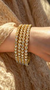 Conjunto de Brazaletes de Lujo con Pedrería para Bodas y Celebraciones, Conjunto de Brazaletes Clásicos de Moda con Revestimiento Duradero para una Larga Duración - Product Image 5