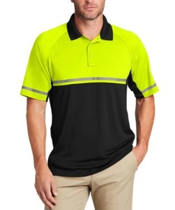 Hi Vis Reflective Safety Work Polos Hombres Ropa DE TRABAJO Fluorescente Amarillo Cinta reflectante Riding Traffic Custom Polo T Shirt - Product Image 2