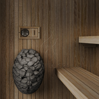 Kabin Sauna Luar Ruangan Premium Baru untuk 2-3 Orang, Interior Kayu Cedar Jepang dan Eksterior Kayu Keras Berbintik Selatan, Ruangan Kayu Tahan Cuaca