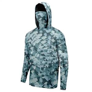 Personnalisable Protection Solaire À Manches Longues UPF 50 Chemises De Pêche Léger Stretch Sublimation Anti Uv Chemises À Capuche Tops De Pêche - Product Image 2