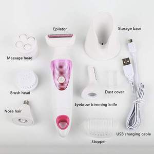 Rasoir électrique rechargeable pour femmes, rasoir sans douleur pour utilisation humide ou sèche, avec tondeuse pour le bikini, épilation pour les jambes, les aisselles, le corps - Product Image 3