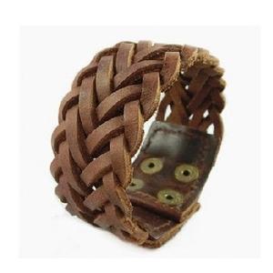 New <b>Fashion</b> Punk Vintage Wide Genuine Leather <b>Bracelet</b> for Men Wide Real Leather <b>Bangle</b> for Cowboy Jewelry Pulsera Hombre - Product Image 3