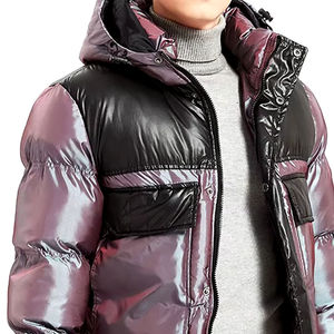 Chaqueta de Plumón para Hombre, con Cuello Alto, para Invierno, de Secado Rápido, Transpirable, con Capucha, Cómoda - Product Image 3