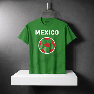 Camiseta de Fútbol de México para la Copa Mundial de Fútbol 2026, Camiseta Verde de Aficionado al Fútbol Mexicano, Camiseta con Gráfico del Equipo Nacional, Personaliza el Logotipo y el Color - Product Image 1