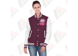 Venta caliente de las mujeres Casual Street Wear Varsity Jacket Nueva moda de impresión personalizada chaqueta transpirable para las mujeres - Product Image 6