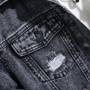 Chaqueta Vaquera de Moda para Hombre, Estilo Vintage, Elástica y Ligera, Ideal para Exteriores - Product Image 5