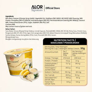 Easy Fingers 50g Postre Instantáneo de Leche de Durian y Coco, Bubur Segera Frutal, Serawa Santan Nutritivo, Certificado Halal, Sabroso - Product Image 5