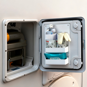 Organisateur de rangement pour porte de toilette à <span class=keywords><strong>cassette</strong></span> de camping-car, panneau multi-compartiments en ABS pour Thetford/Dometic, camping-car, <span class=keywords><strong>caravane</strong></span> - Product Image 2
