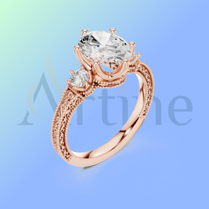 Bijoux Bague en or 18 carats avec texture martelée - Product Image 1