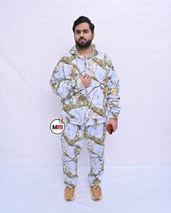 Venta al por mayor personalizado Realtree Camo Sudadera con capucha y pantalón conjunto de gran tamaño Drop Shoulder Joggers chándal transpirable Casual ropa de invierno - Product Image 1