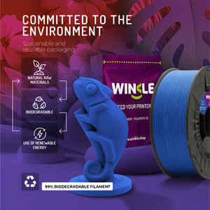 Filament mat WINKLE PLA 1,75 mm 1 kg pour imprimante 3D, vente en gros, FDM, impression facile, sans déformation, fabriqué en Europe, tolérance de 0,05 mm, 60 mm/s - Product Image 5