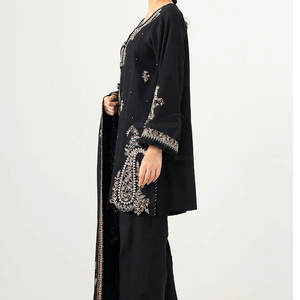 Conjunto de Traje Bordado de Diseñador para Mujer, 3 Piezas, Ropa Casual, Tela de Alta Calidad, Servicio OEM ODM - Product Image 4