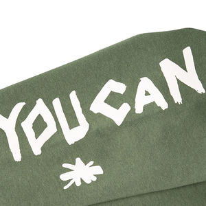Sweat à capuche oversize vert olive pour homme en coton French Terry imprimé « Closed On Sunny », style décontracté automne, coupe classique - Product Image 4