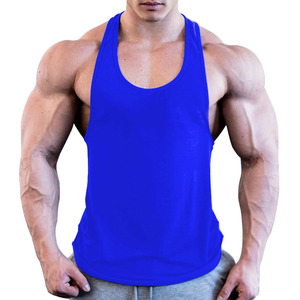 Canotte con <span class=keywords><strong>Logo</strong></span> personalizzato in cotone 100% da allenamento da uomo in poliestere estive con stampa traspirante per Fitness Stringer da uomo a coste