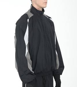 Personalizado Unisex 100% algodón Slim Fit chándal Top pantalón de alta calidad Fitness impreso Varsity chaqueta cortavientos transpirable - Product Image 4