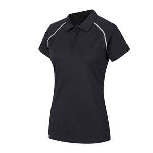 Polo de Manga Corta para Mujer con Logotipo Personalizado, Transpirable, Ajustado, de Secado Rápido, para Deporte, Golf, Tenis, Casual, con Ribete en Contraste - Product Image 1