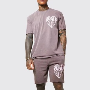 Conjunto Deportivo Informal de Algodón para Hombre, Dos Piezas, Sudadera con Capucha y Pantalones Deportivos, Ropa de Verano, Mangas Cortas, Elástico en Cuatro Direcciones, Secado Rápido - Product Image 3