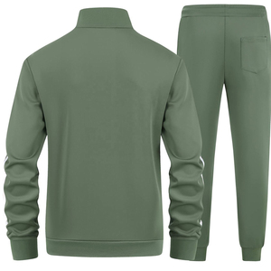 Survêtements d'hiver confortables et mi-lourds pour hommes, style streetwear, avec capuche, pour la course à pied, taille élastique, 100 % coton, antibactérien - Product Image 3