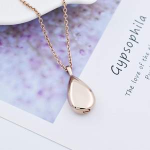 Colliers d'urne en forme de cœur en or rose pour cendres Bijoux de crémation Pendentif en cendres pour femmes et hommes Taille unique personnalisée - Product Image 5