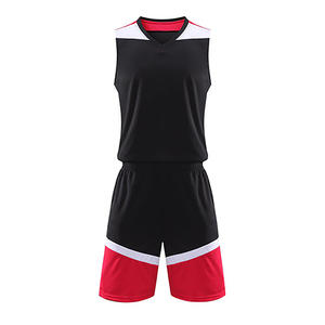 Vêtements de sport de haute qualité, uniforme de basket-ball pour hommes à séchage rapide, manches courtes, taille plus, entièrement personnalisé - Product Image 3