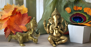 Lord BAL Ganesha บนรูปปั้นเทวรูปสำหรับบ้านที่ประสบความสำเร็จและโชคดีของขวัญดิวาลีสำหรับรถยนต์วัดแผงหน้าปัดสำนักงานงานแต่งงาน Diwali วันเกิด - Product Image 5