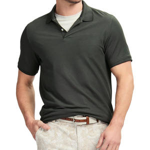 Polo teint uni pour hommes respirant séchage rapide Anti-rides Anti-boulochage Anti-rétrécissement polo écologique pour hommes - Product Image 5