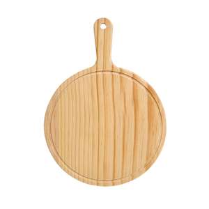 Moule à pizza en bois écologique Vaisselle Service de petit-déjeuner Grand rond en bois de couleur naturelle - Product Image 3