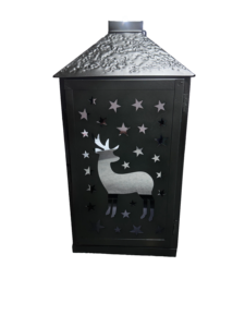 Linterna de vela moderna duradera de metal y vidrio con soporte de pilar a prueba de viento para decoración del hogar y fiestas de Navidad - Product Image 3