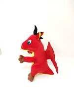 OEM & ODM EN-71 Logo personnalisé Dragon en peluche quantité minimale de commande bas Jouet animal en coton doux en rouge Jouet promotionnel personnalisé