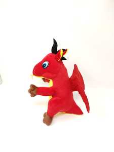 OEM y ODM EN-71 Logotipo personalizado Dragón de peluche Bajo MOQ Juguete animal de algodón suave en rojo Juguete promocional personalizado - Product Image 2
