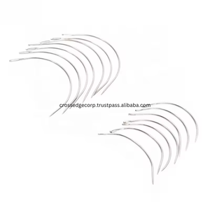 Agujas de Coser al por Mayor para la Confección de Pelucas de Cabello Humano, Agujas Curvas en Forma de C para Tejer, Agujas de Coser, Kit de Extensión de Cabello para Salón - Product Image 1