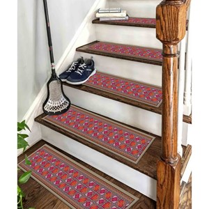 Alfombra con estampado geométrico, alfombra moderna lavable a máquina y fácil de limpiar, alfombra para pasillos. - Product Image 4