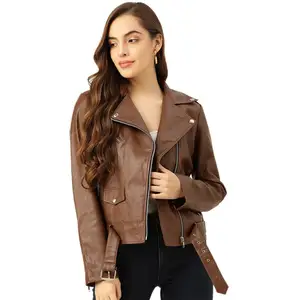 인도 제조업체 및 공급 업체의 여성용 바이커 스타일을위한 가장 많이 팔리고 우아한 전체 소매 솔리드 재킷