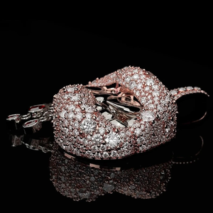 Collar con Colgante de Labios con Diamantes Iced Out, Estilo Hip Hop, Joyería Personalizada, Regalo para Hombres y Mujeres, para Fiestas - Product Image 2