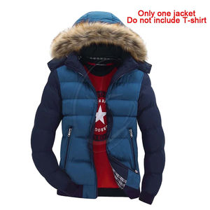 New Jackets Men Winter Puffer Windproof Warm Faux <b>Fur</b> <b>Hoodies</b> Outwear Slim Coats Windbreaker Men Jacket - Product Image 3