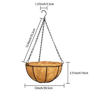 Pot suspendu en fibre de coco de 16 cm, léger, écologique, au design minimaliste, avec trou de drainage, pour jardin, sol, centre commercial, vente en gros - Product Image 5