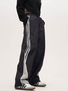Custom Manufacturer <b>Trouser</b> Streetwear <b>Baggy</b> Oversized <b>Man</b> Windbreaker Pants Nylon Best Material Used Sweatpants for <b>Men's</b> - Product Image 2