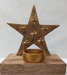 Handmade T Lite <b>Angel</b> Figurine Toy with Star Design for Christmas Tabletop Decoration Ready to Ship From India - Product Image 3