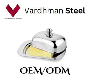 จานเนยสแตนเลสพร้อมฝาปิดถาดเก็บเนยพร้อมฝาปิดโลโก้กำหนดเอง - Product Image 4