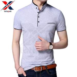 T-shirts pour hommes en coton 100% tricoté de qualité professionnelle, fabrication sur mesure, respirants, styles unis et imprimés, formels pour la vente en gros - Product Image 3