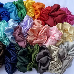 Colorful Bulk Satin <b>Silk</b> <b>Scrunchies</b> Bridesmaids Gift for Birthday Teacher Regular Elastic <b>Hair</b> Tie Trending Summer Accessories - Product Image 1