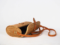 Bali vente en gros Boho été mode fronde rotin sac tissé à la main épaule bandoulière sac à main avec doublure en cuir PU matériel