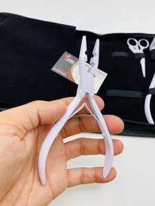 ชุดเครื่องมือต่อผมแบบมืออาชีพสีขาวด้านติดโลโก้ได้ตามต้องการทำจากสเตนเลสเกรดใช้ในการผ่าตัด - Product Image 5