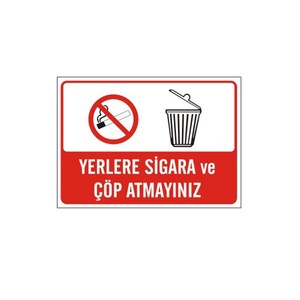 Do Not Throw Cigarette Butts or Litter on the Ground-Vinyl Sticker - Product Image 1