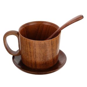 Décoration Vente en gros 100% Verres écologiques Jus de lait Thé Café Tasse à café en bois avec poignée Tasse en bois - Product Image 1